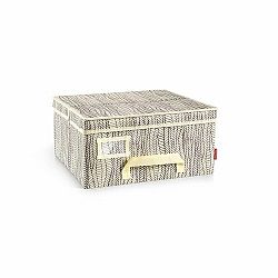 Krabice na oděvy FANCY HOME 40 x 35 x 20 cm, smetanová