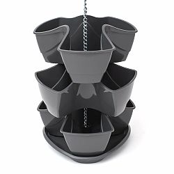 Květináč na bylinky Coubi 3 patra, závěsný, grafitová