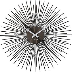 Lavvu LCT1143 kovové hodiny Crystal lines antracitová, pr. 49 cm