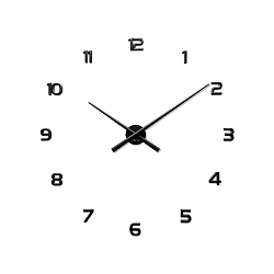Lavvu LCT1170 Nalepovací hodiny 3D Sticker Black Numerals, černá