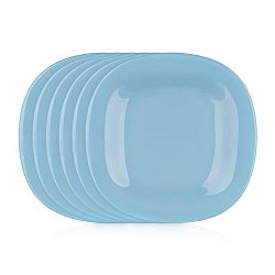 Luminarc Hranatý dezertní talíř CARINE 19 cm, 6 ks, modrá
