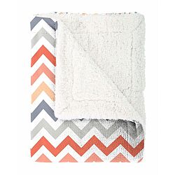 Mistral Home Beránková deka Zigzag červená, 150 x 200 cm