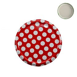 Orion 151356 Sada kovových víček se závitem Puntíky, pr. 6,6 cm, 10 ks