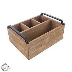 Orion Dřevěný stojan na kořenky a dochucovadla Mango 25 x 18,5 x 12,5 cm