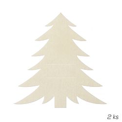 Orion Kapsa na příbory Stromek smetanová, 18 x 18 cm, sada 2 ks