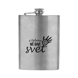 Orion Láhev kapesní nerez S TEBOU MĚ BAVÍ SVĚT 0,24 l