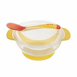 Orion Miska UH dětská+lžička kulatá pr. 12,5 cm žlutá