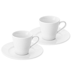 Orion Porcelánový šálek s podšálkem Espresso, 90 ml, 2ks