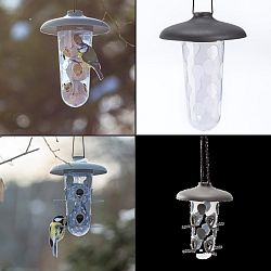 Plastia Sada krmítek pro krmení ptáků Robin 2 ks, antracit