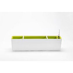 Plastia Samozavlažovací truhlík Berberis 80, bílá + zelená