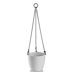 PLASTKON Závěsný květináč Ariella 25 cm - ledově bílá