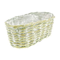 Proutěný truhlík na aranžování Green, 33 x 12 x 19 cm