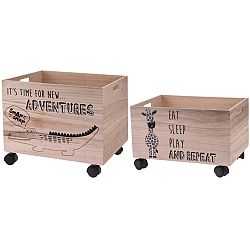 Sada dekoračních úložných boxů Hatu Krokodýl a žirafa