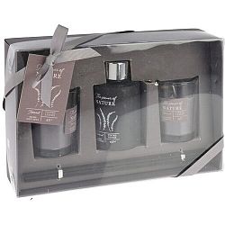 Sada svíček a difuzéru The power of nature Tinted leaves 3 ks, 21,3 x 5,7 x 13,7 cm