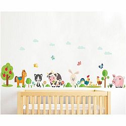 Samolepicí dekorace Česká farma zvířátka, 108 x 38 cm