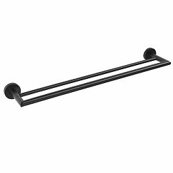 SAPHO XB401 X-Round Black dvojitý držák ručníků, černá