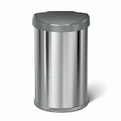Simplehuman Bezdotykový odpadkový půlkulatý koš 45 l, nerez