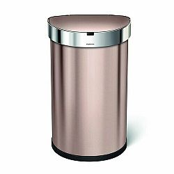 Simplehuman Bezdotykový odpadkový půlkulatý koš 45 l, růžová