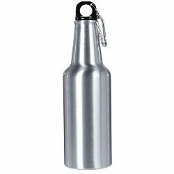Sportovní hliníková láhev s uzávěrem 600 ml, stříbrná