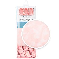 Sprchový závěs Ornament s koupelnovou předložkou, sada 2 ks
