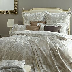 Stella Ateliers Brokátový povlak na polštářek Louis XIV. Stříbrná, 80 x 80 cm