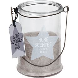 Svíčka ve skle Home scentes Golden amber, 6 x 8,5 cm