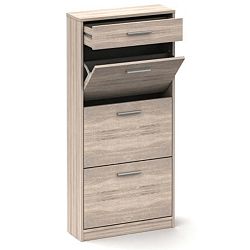 Tempo Kondela Trojřadý botník se šuplíkem Noko-Singa 31, dub sonoma