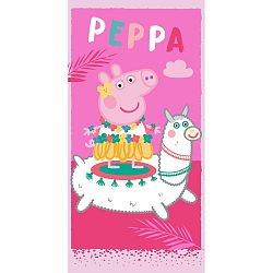 TipTrade Dětská osuška Prasátko Peppa a Lama, 70 x 140 cm