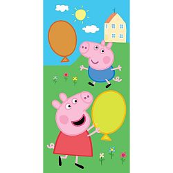 Tiptrade Dětský ručník Prasátko Peppa a George s balónky, 30 x 50 cm