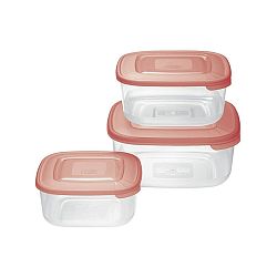 Tontarelli Dóza na potraviny 3ks čtverec červená 9040637551K20