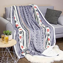 Trade Concept Beránková deka Trojúhelník šedá, 150 x 200 cm