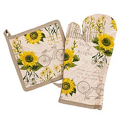 Trade Concept Chňapka a podložka Slunečnice, sada 2 ks