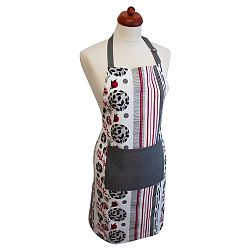 Trade Concept Kuchyňská zástěra Lístky a proužky, 60 x 80 cm