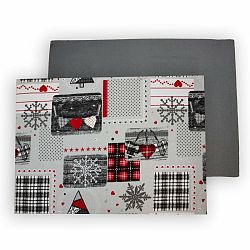 Trade Concept Prostírání Zimní motiv šedá, 33 x 45 cm