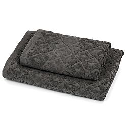 Trade Concept Sada Rio ručník a osuška tmavě šedá, 50 x 100 cm, 70 x 140 cm