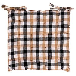 Trade Concept Sedák Kostička béžovo-černá prošívaný, 40 x 40 cm