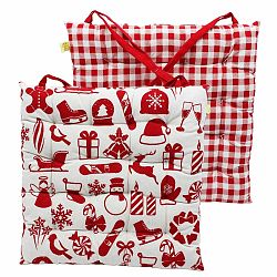 Trade Concept Sedák prošívaný Dárky červená, 40 x 40 cm