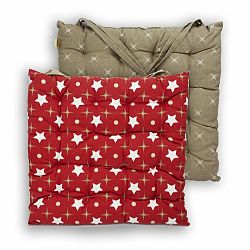 Trade Concept Sedák prošívaný Hvězdička červená, 40 x 40 cm