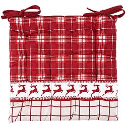 Trade Concept Sedák prošívaný Káro červená, 40 x 40 cm