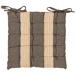 Trade Concept Sedák prošívaný Proužky tmavě hnědá, 40 x 40 cm