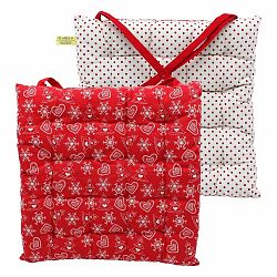 Trade Concept Sedák prošívaný Srdíčka červená, 40 x 40 cm