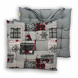 Trade Concept Sedák prošívaný Zimní motiv šedá, 40 x 40 cm
