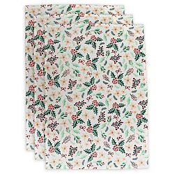 Trade Concept Vánoční kuchyňská utěrka Cesmína, 50 x 70 cm, sada 3 ks