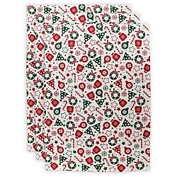 Trade Concept Vánoční kuchyňská utěrka Sladkosti, 50 x 70 cm, sada 3 ks