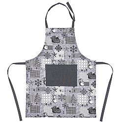 Trade Concept Vánoční kuchyňská zástěra Patchwork šedá, 60 x 80 cm