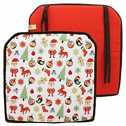 Trade Concept Vánoční sedák Skřítci a stromečky, 40 x 40 cm