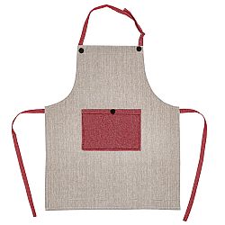 Trade Concept Zástěra béžová / červená Heda, 70 x 85 cm