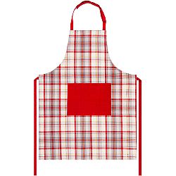 Trade Concept Zástěra Káro červeno-běžová, 60 x 80 cm