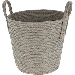 Úložný dekorační koš s uchy Toulouse šedá, 25 x 24  cm