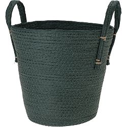 Úložný dekorační koš s uchy Toulouse zelemá, 25 x 24 cm